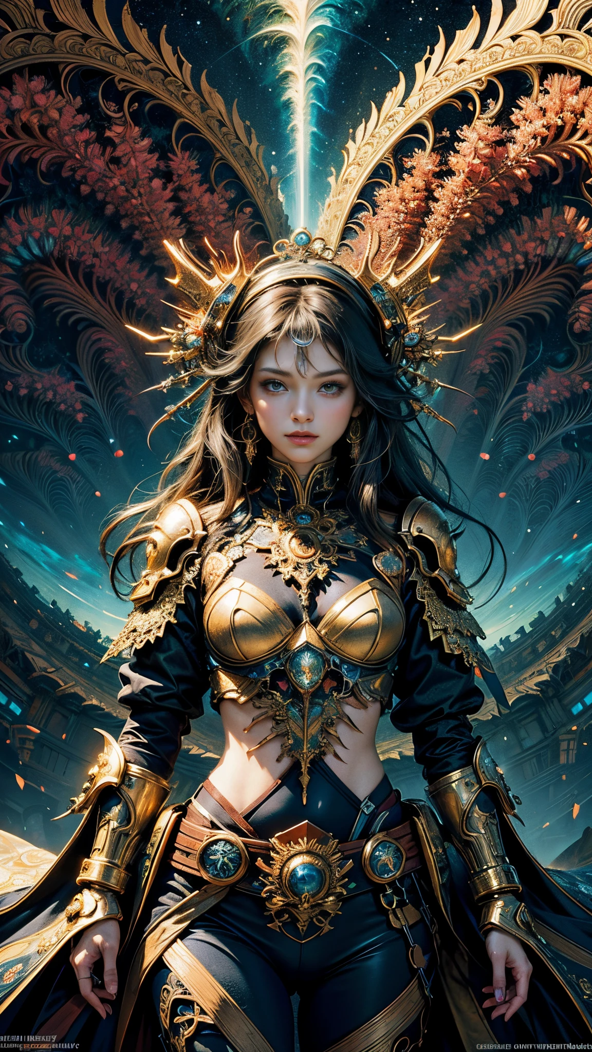 (masterpiece, top quality, best quality, official art, beautiful and aesthetic:1.2), (1girl), extreme detailed,(fractal art:1.3),colorful,highest detailed