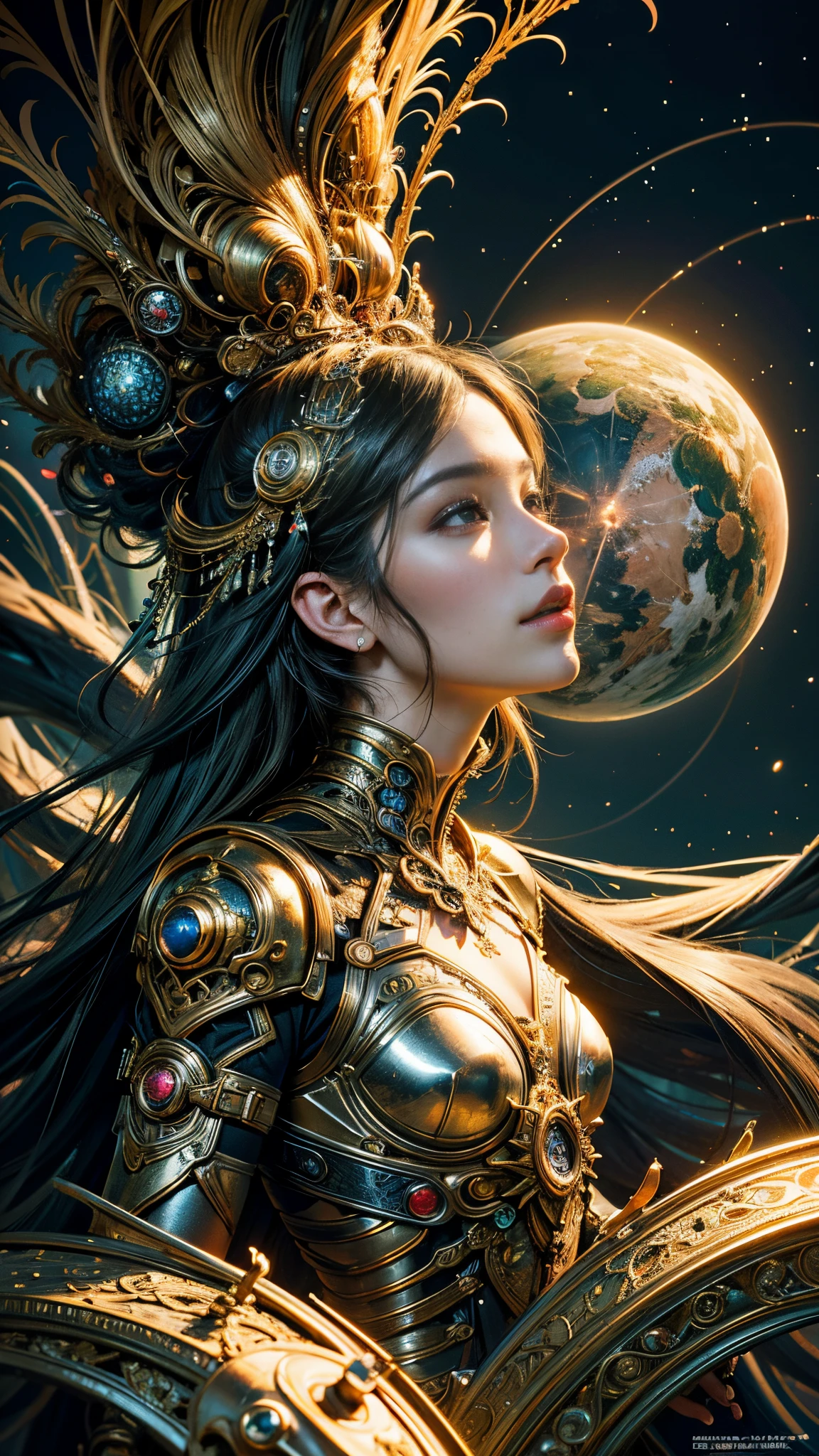 (masterpiece, top quality, best quality, official art, beautiful and aesthetic:1.2), (1girl), extreme detailed,(fractal art:1.3),colorful,highest detailed
