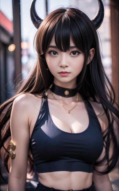 real Life adaption of this character,her name is Ts kiyara from anime ,hyper realistic , short hair, very realistic detailed hair, high resolution, photorealistic,very detailed,very realistic outfit, Japanese face,detailed shining eyes, calm expression,realism,