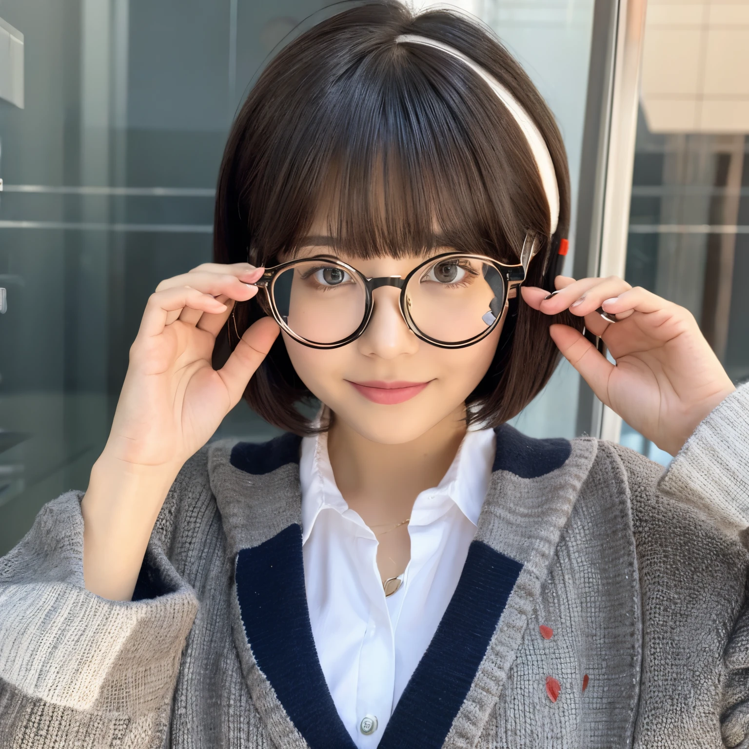 glasses bob cute