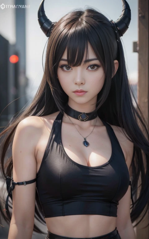 Masterpiece, best quality, super detailed, 8K, detailed light, detailed shadows, RAW, (detailed skins), (realism: 1.2), 1 anime girl, Tifa (Final Fantasy), face, 28 years old, black hair, long hair, black eyes, eye reflections, eyes with feelings, detailed eyes, dynamic poses, epic landscapes, city background