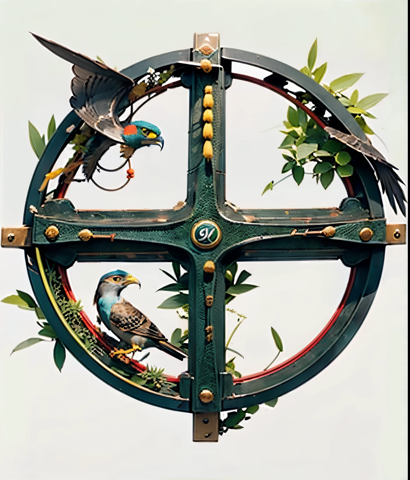 hawk,Tang grass,trinkets,Ensure original line layout