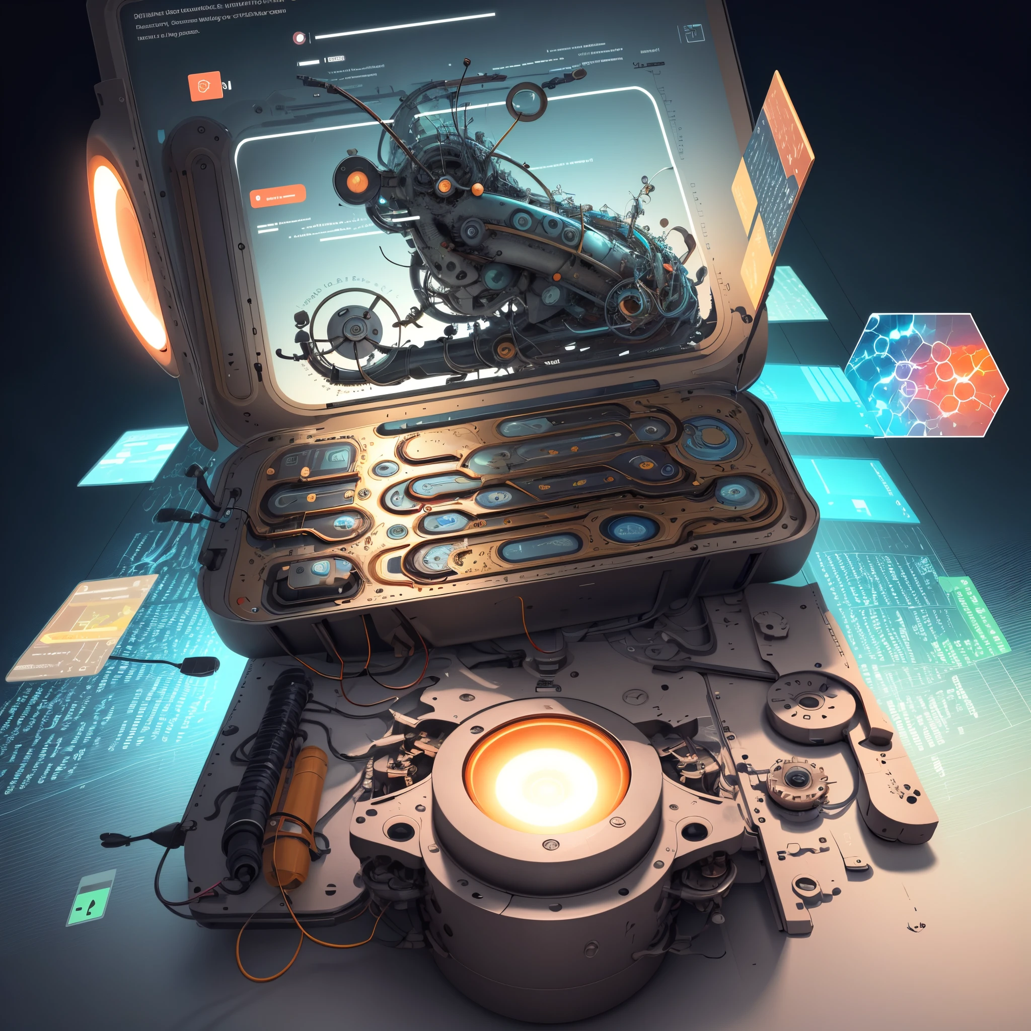 Illustrations about science and technology