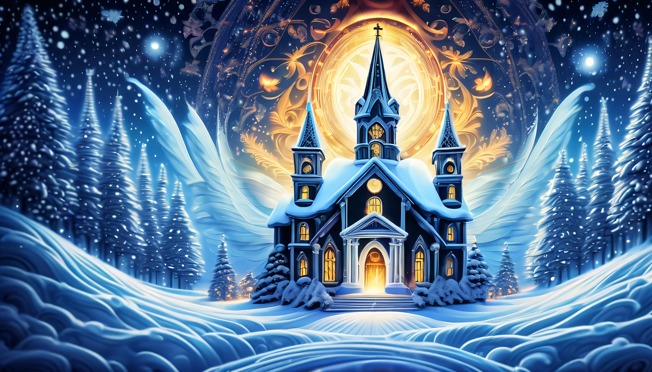 (((mythical fantasies with inside intricate detail justice snowman illustration:1.4))), ((stunning ice smoke glow:1.1)), snow wish, (((and epic composition architecture church background:1.3))), (fairy tale:1.1), (((fiber optic light painting of intricate insane details:1.3))), rich colored, high contrast, hazy glow black sun, power and beauty stroke, just wonderful, which is quite fantastic, very nice, glittering snow dust, field of glowing stars, (((radiosity rendered in stunning 32k resolution:1.3))), (((highest quality:1.4))), highly quality, extremely incredibly detailed, intricate insane details,
