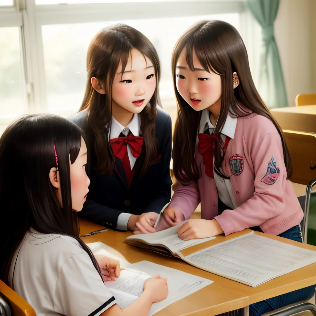 Junior high school girls real