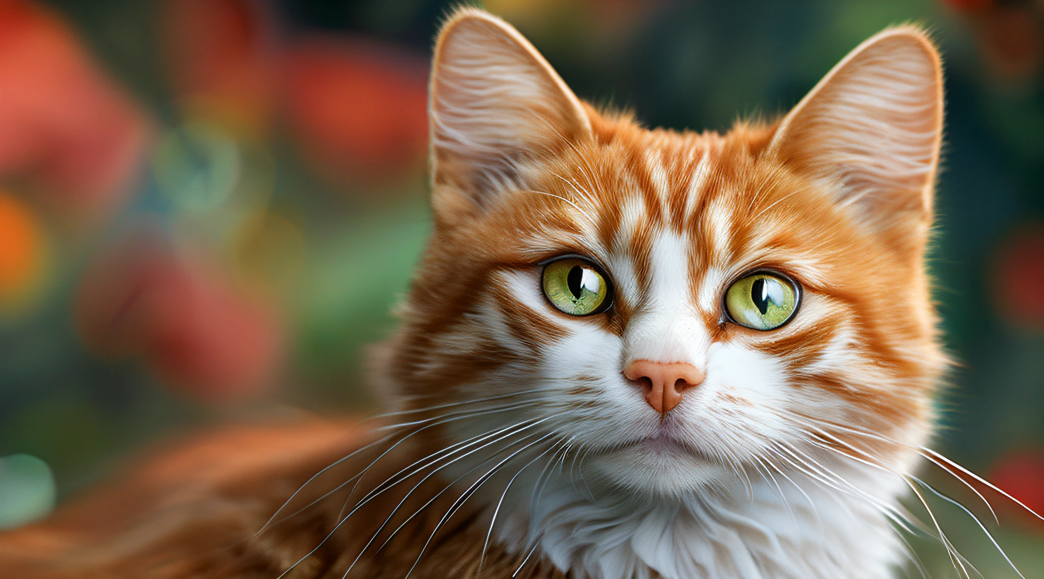 dog, (extremely detailed CG 8k wallpaper unit, masterpiece, best quality, ultra-detailed, high resolution), (better lighting, better shadow, an extremely delicate and beautiful), dynamic angle, floating, high saturation, 

[Photo GingerTomCat, detailed and beautiful green eyes, white skin with orange spots, cat ears, collar with a bell, (playful:1.3), cute expression, long whiskers, soft and fluffy paws, (toy:1.2), looking at the viewer, long shot]:0.9