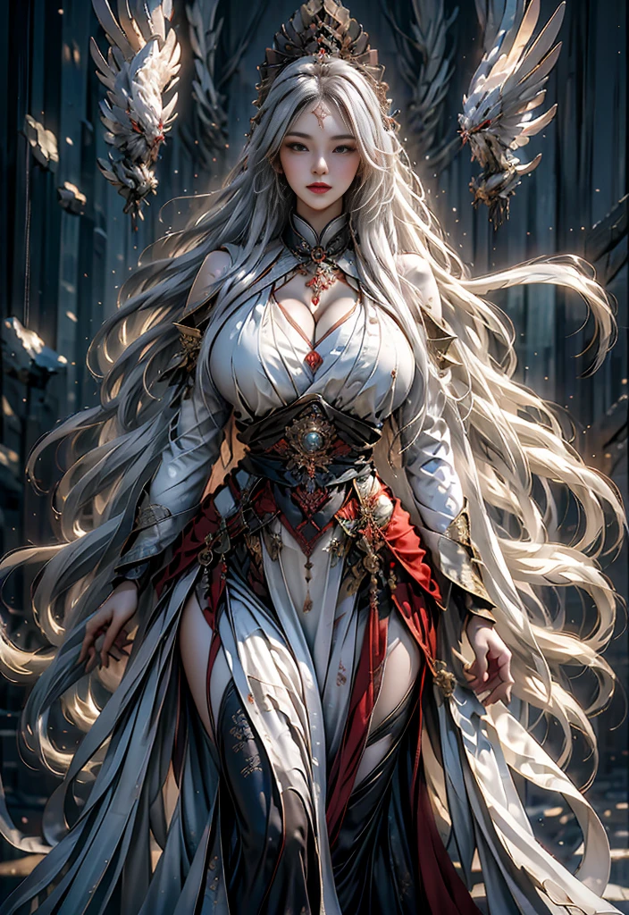 (tmasterpiece, top-quality, Best quality at best, offcial art, Beautiful and beautiful:1.2), (1 plump girl), Perspective installation,Huge cleavage,The content is very detailed,(s fractal art:1.3),Colorful,The most detailed