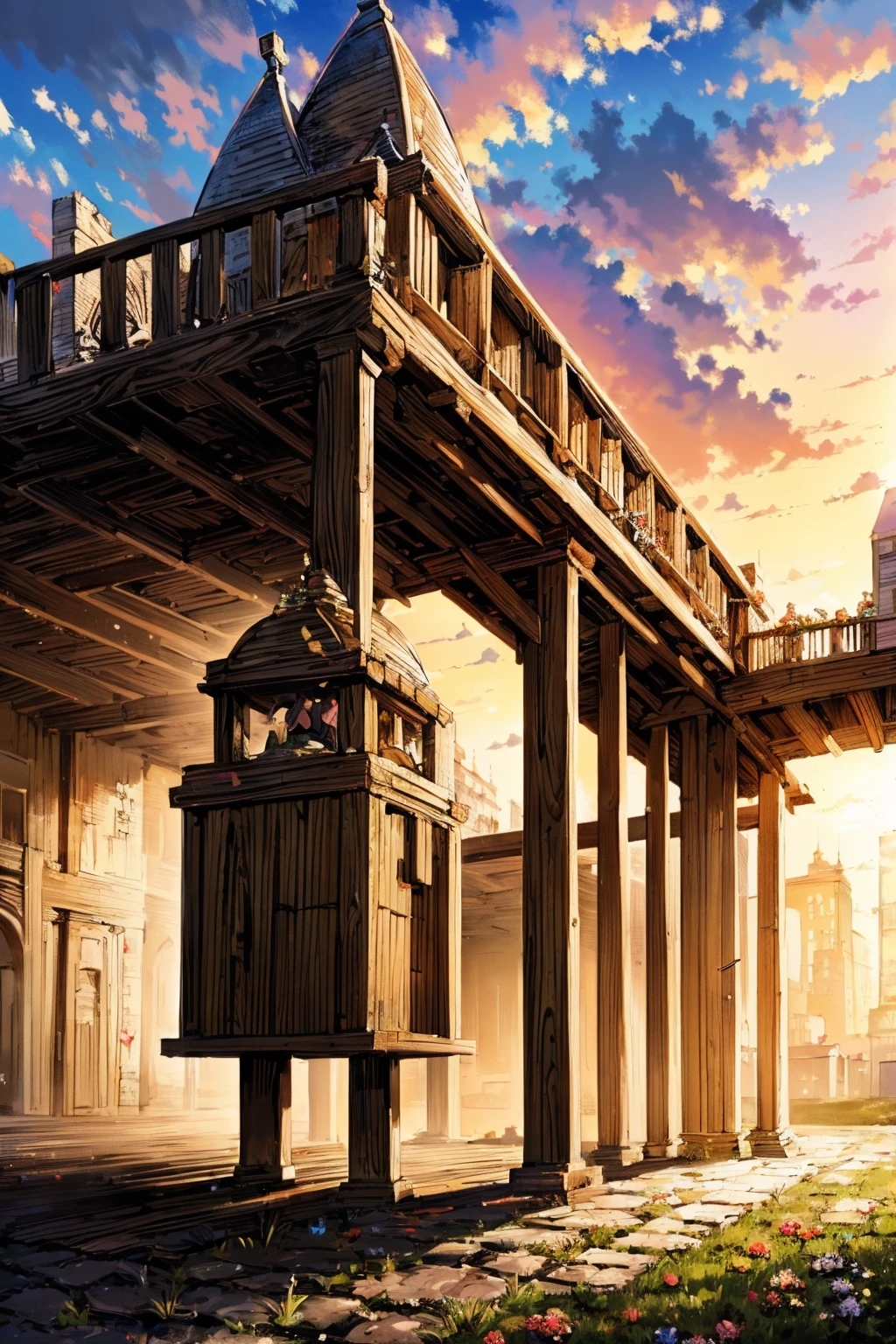 (best quality,4k,8k,highres,masterpiece:1.2),ultra-detailed, , vibrant colors, soft lighting, oil painting, serene atmosphere, mystical, enchanting, sunset, golden hour, magical, delicate brushwork