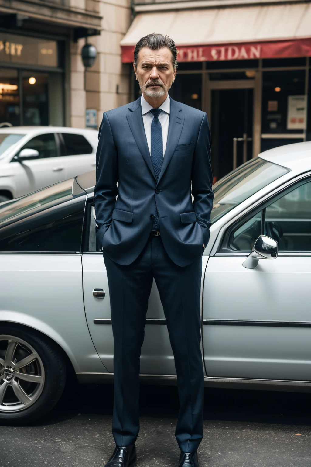 stylish suit,The town lies flat,greasy middle-aged,Casual suits,Clean and capable,Casual and stylish,Frontal view,hyperrealism photography,commerciaphotography,Hyper-realistic,hyper HD