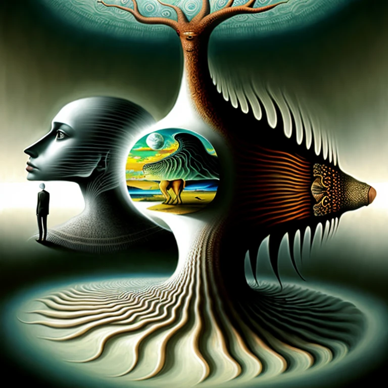 theory of evolution, surreal art