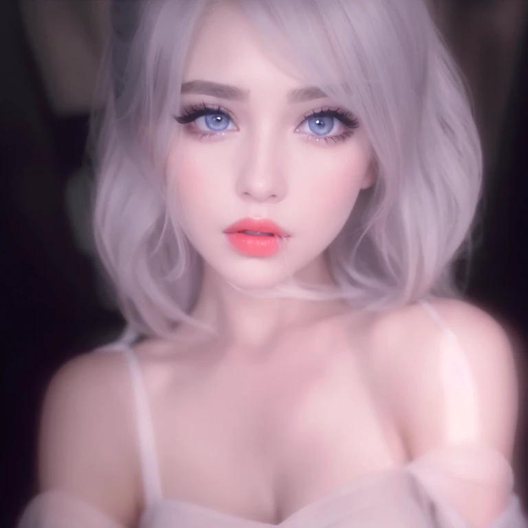 Very long eyelashes, Red lips, Beautiful eyes, Dreamy eyes