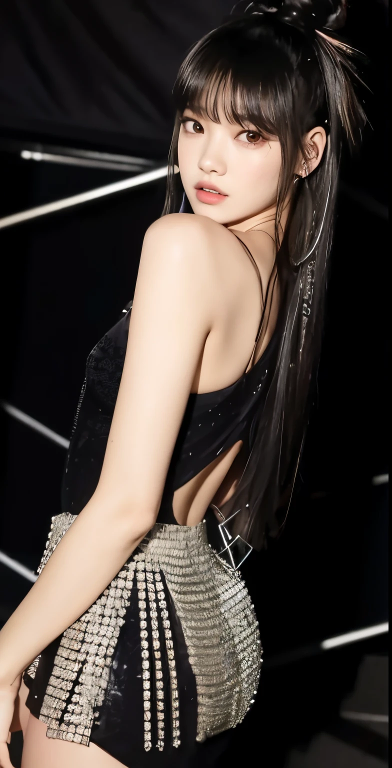 uma mulher de vestido preto posando em uma escada, Xianxia de corpo inteiro, jennie blackpink, jisoo do blackpink, Jisoo do Blackpink, Lalisa Manoban do Blackpink, Parque Roseanne do Blackpink, Sha Xi, Heonhwa Choe, Lalisa Manobal, jia, Jiyun Chae, Parque Ji-min, Lee Ji - Eun