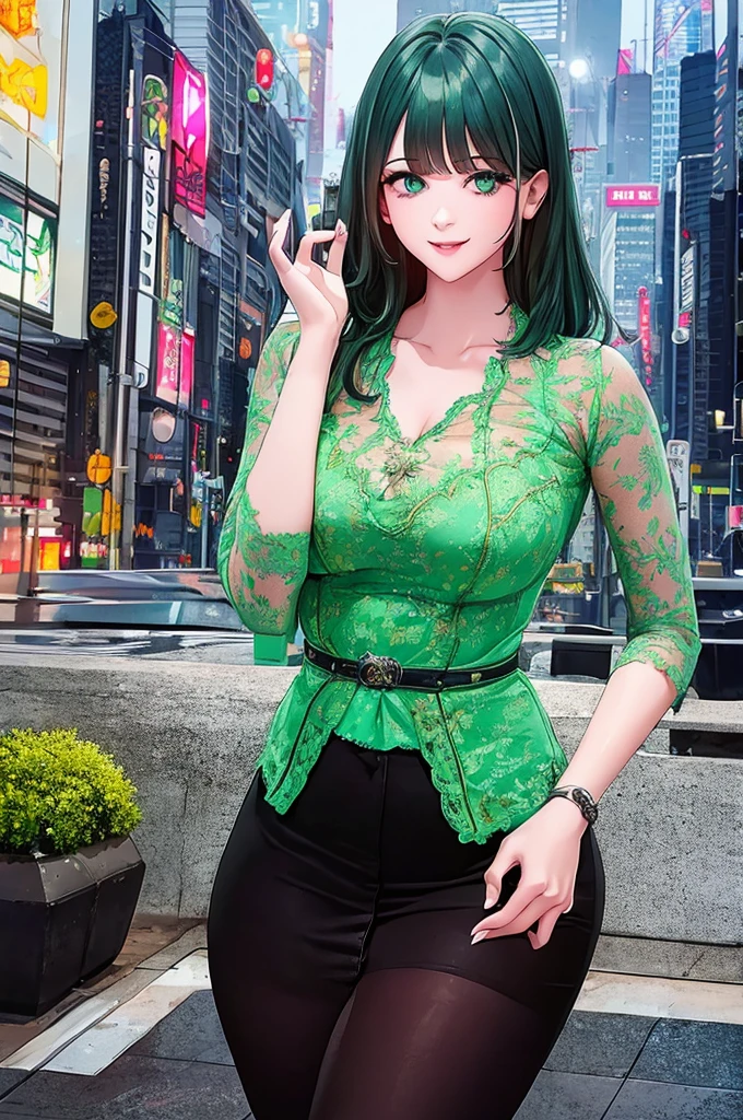 fw.yerin,green eyes,masterpiece,best quality,night view,rainy,cyberpunk city,wet clothes, kebaya_bali,green_kebaya_bali,large breasts,sweaty smile,show ,transparent  ,show armpits,get raped by 1 man