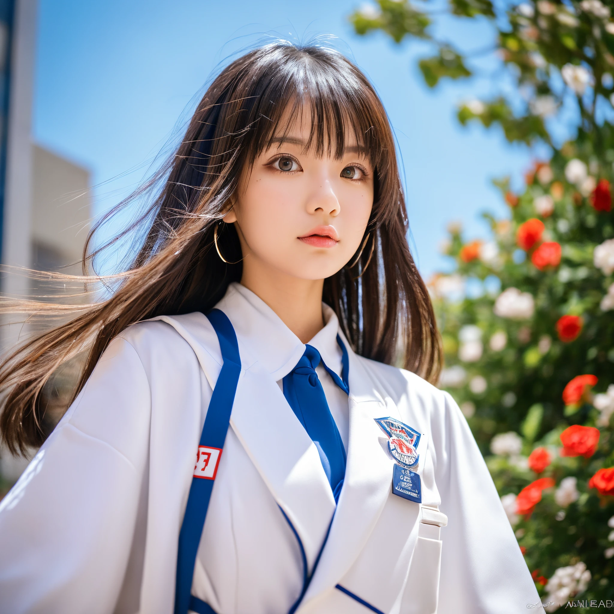 (Best Quality, masutepiece, Colorful, Dynamic Angle, highest details)(\Rei Ayanami\), Upper body photo, Cute girl fashion photos (\Rei Ayanami\), Red Eyes, High-detail Evangelion white suit (high resolution texture), In dynamic poses, Bokeh, (Intricate details, hyperdetails:1.15), Detailed, sunlight passing through hair, Colorful art background, Official art, ighly detailed, highest details),