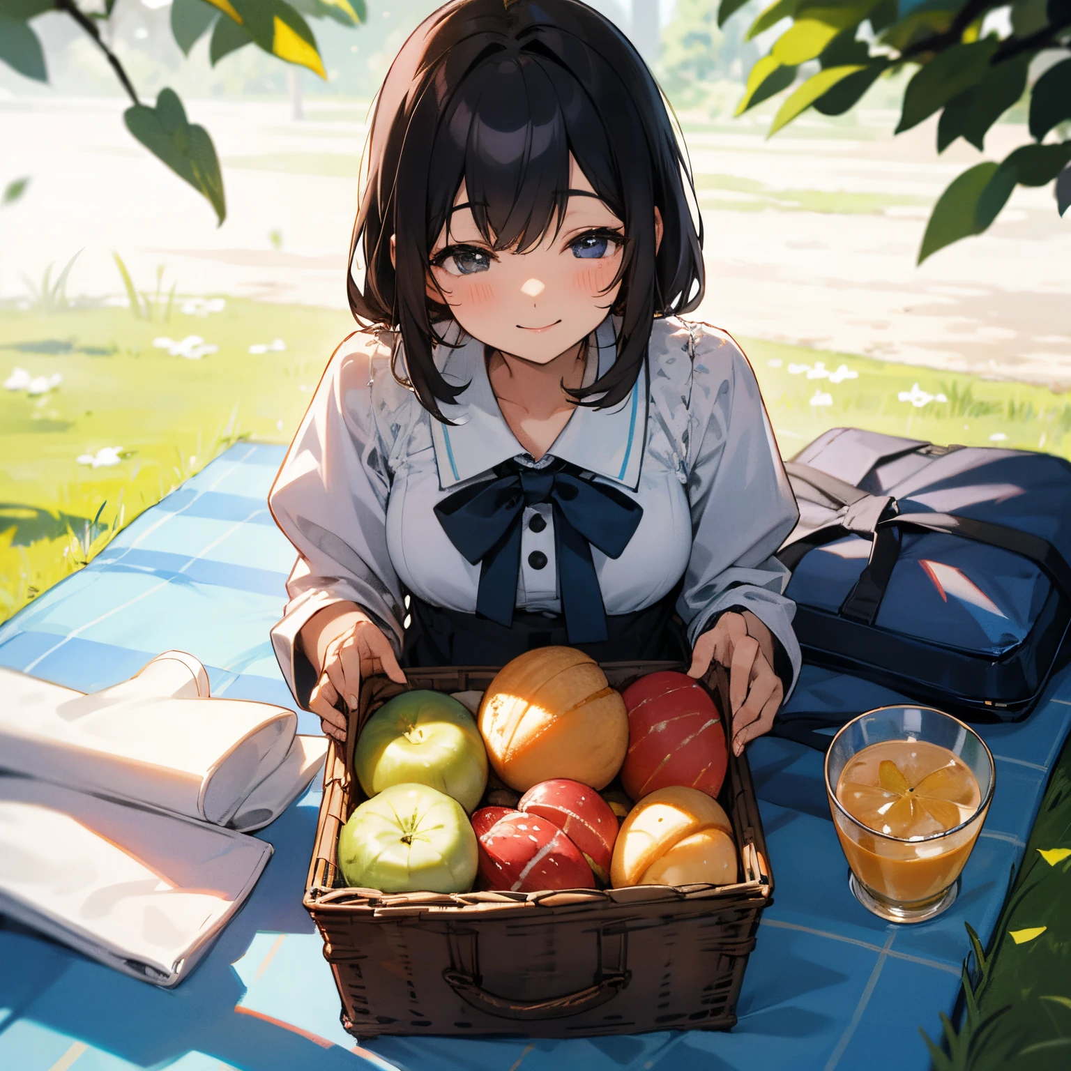 picnic、femele、a smile
