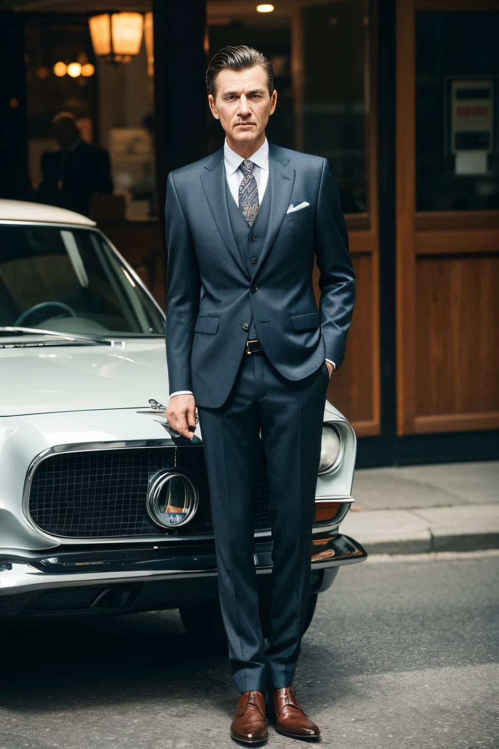 stylish suit，in suit，Stiff and old-fashioned，Casual and stylish，Frontal view，hyperrealism photography，commerciaphotography，Hyper-realistic，hyper HD