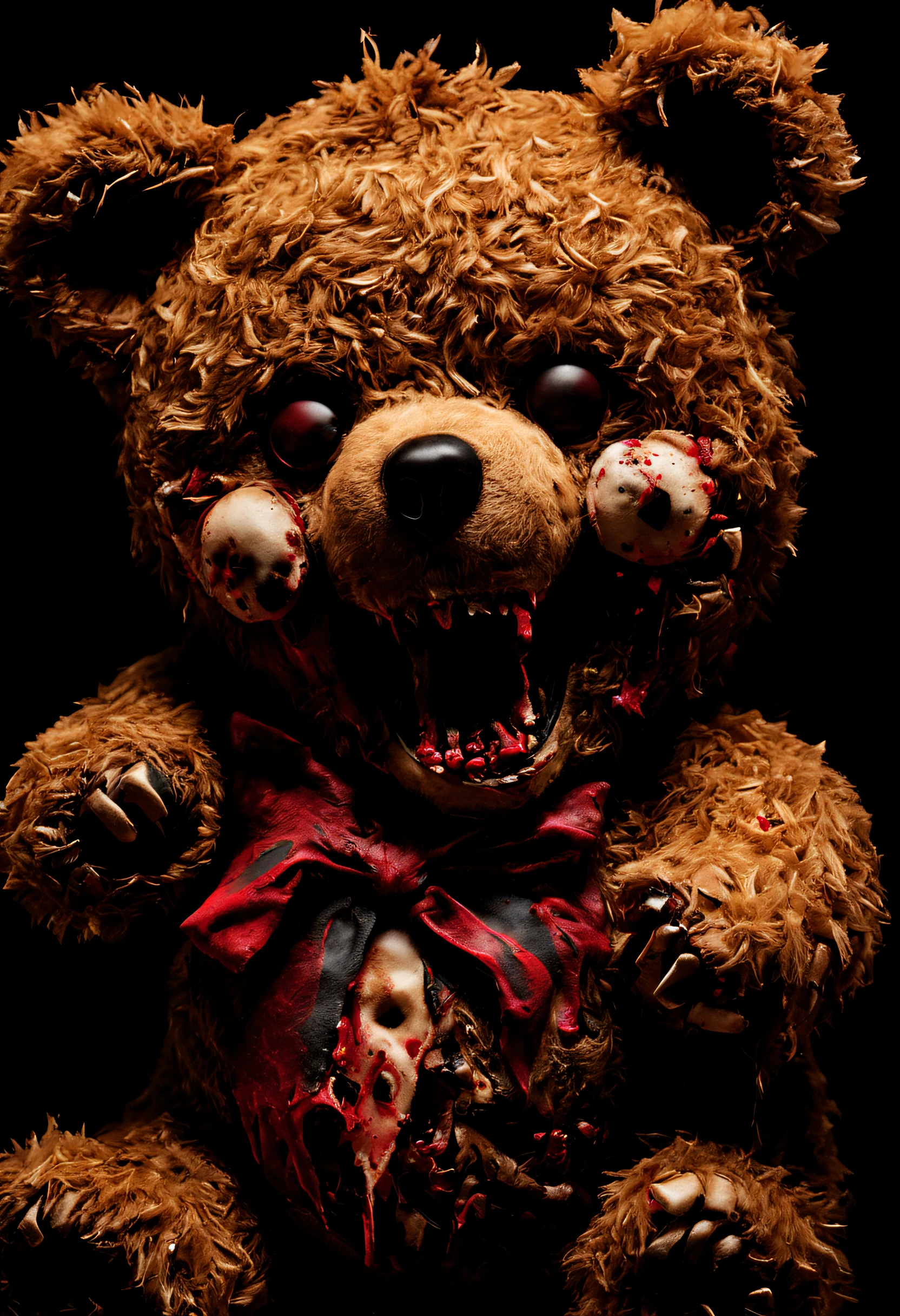 An horror zombified teddy bear realy horrific