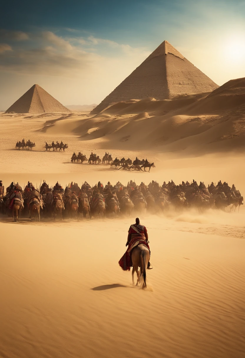 Pharaoh&#39;s army、A large army approaches、On the beach