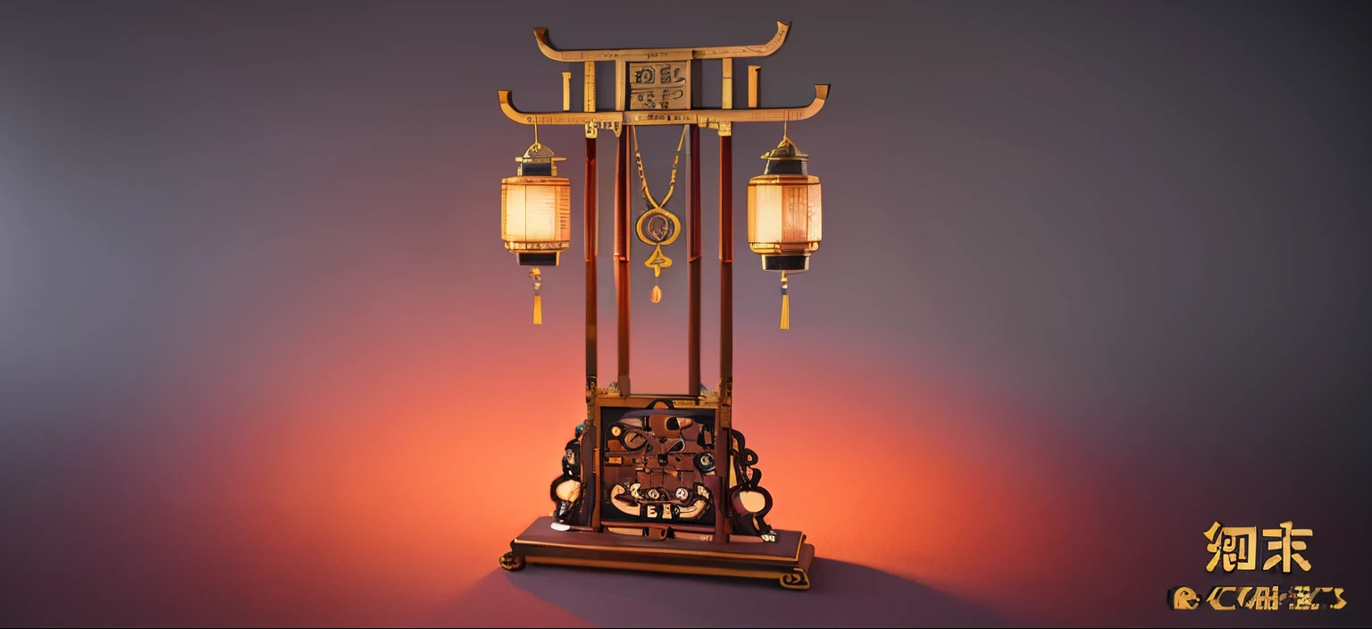 there is a clock,There are two lights on it,There is also a coat rack, ancient chinese ornate, carved marble texture silk cloth, Chinese, warm lantern lighting, ancient china art style, Width 7 6 8, Chinese traditional, CG Trader, Standing lamps are luxurious, Detailed scenery – width 672, asian interior decoration, lamp lights ( ( ( armchair ) ) ) )