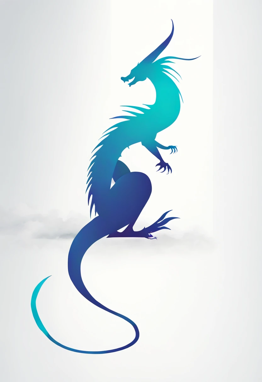 estilo Minimalista e Silhueta. A stylized dragon is presented in a minimalist approach, destacando apenas as linhas essenciais da figura. The dragon silhouette creates an impactful image, and the absence of background adds versatility to the print. This minimalist art is ideal for anyone looking for a stylish and modern representation of a dragon on a t-shirt..