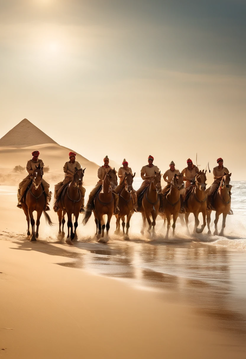 Pharaoh'troop、Horseback riding team、tank 、A large army is approaching、On the beach