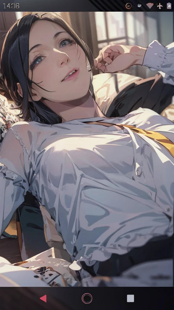 (masutepiece, Best Quality), extra detailed face, Eyes with beautiful details, of the highest quality, black hair, Beautiful face, nipple