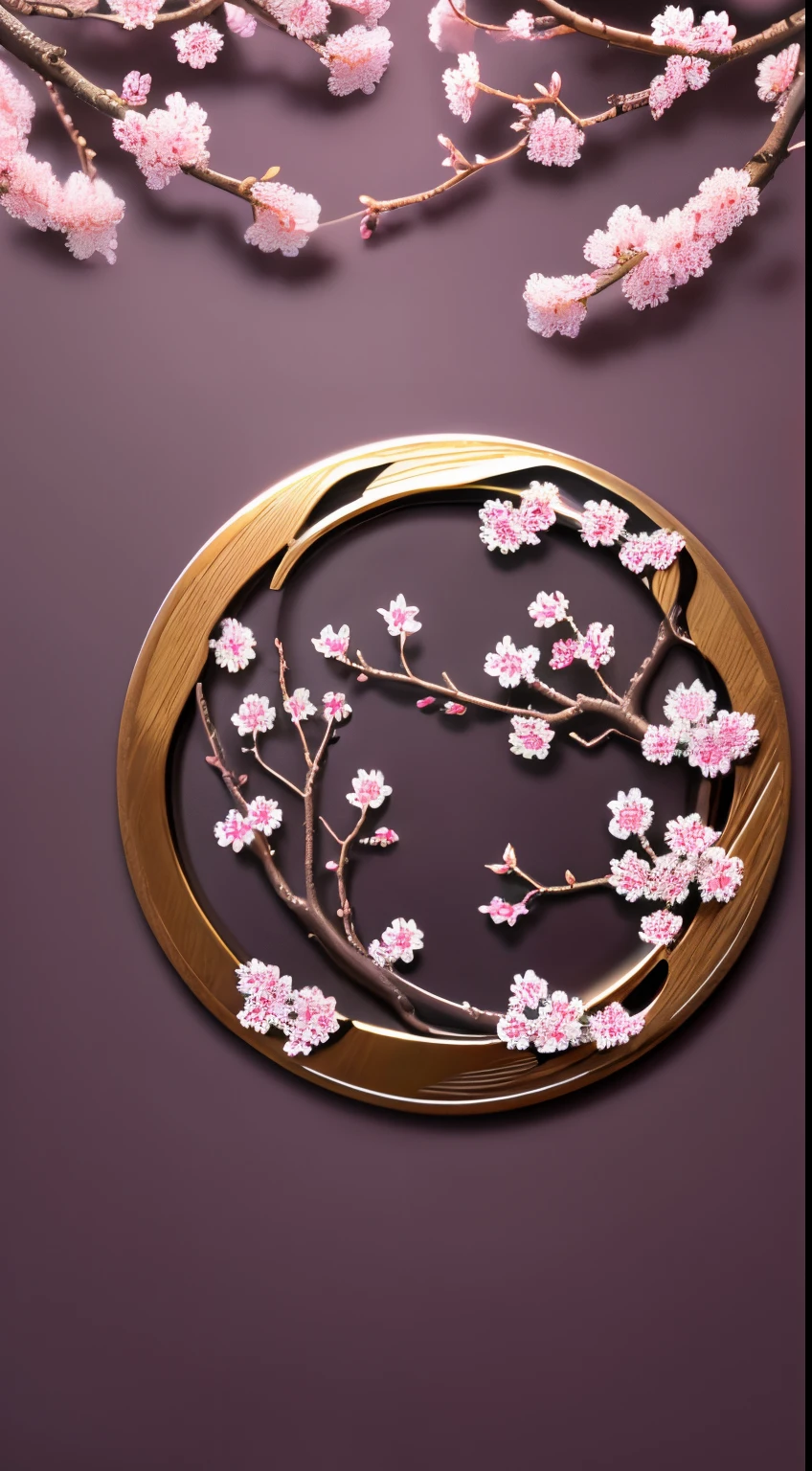 Seal depicting plum blossoms,(Best quality at best,4K,8K,A high resolution,tmasterpiece:1.2),Abstract,Plant plum blossoms,Beauty,Twisted branches,planar