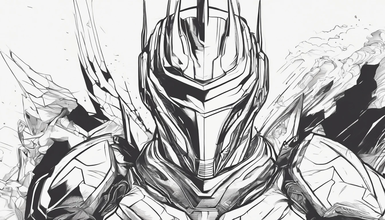 [ Amazing | astounding | delicated ]Portrait of Ultraman ， （Best quality， tmasterpiece）， 1人， looking at viewert， face guard ， Story background， upper part of body， Contemporary，Ultraman Tiga clothing。[dot paper effect]