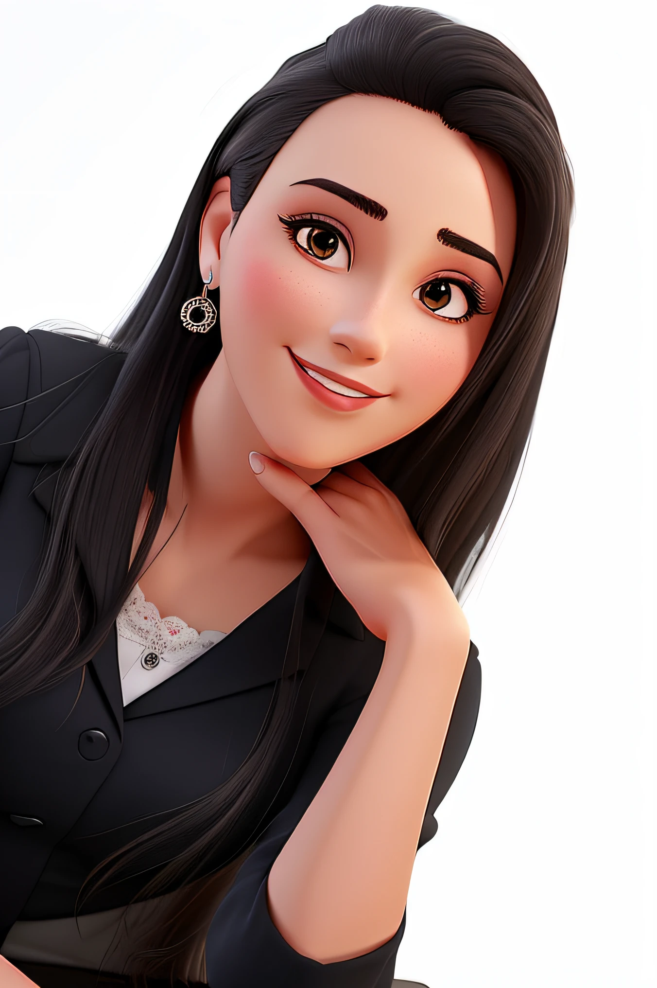 Bela mulher inteligente profissional e plano de fundo busines