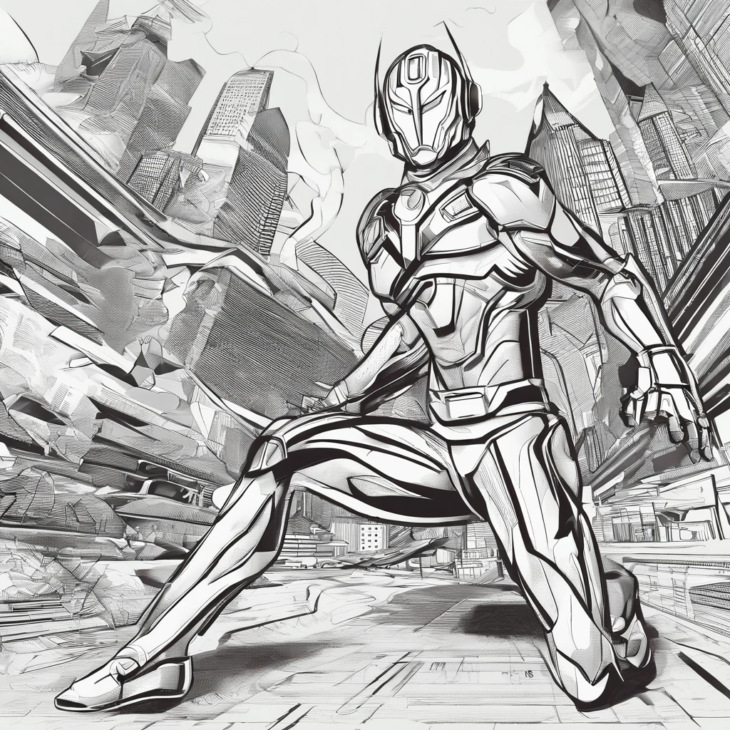 [ Amazing | astounding | delicated ] Ultraman&#39;s portrait ，[Visually inspect the audience] （Best quality， tmasterpiece）， 1人，combat scene， City smoke background，（Clear and complex lines）[dot paper effect]，Ultra-clear image quality，32K，long-focus。