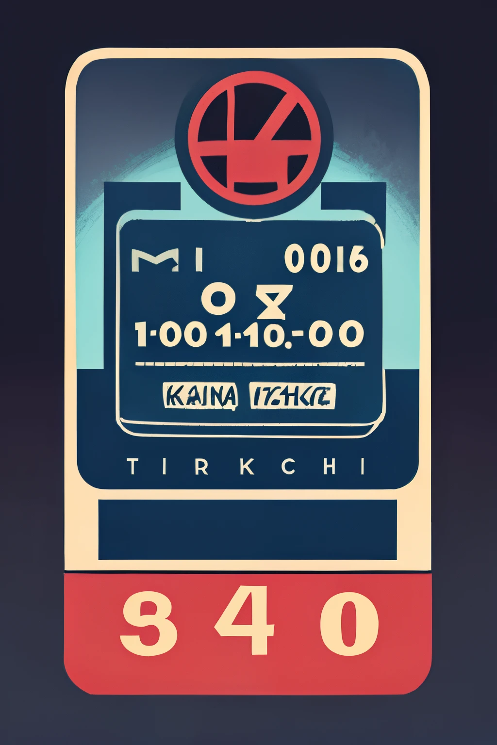 icon of a ticket stub, dark background, gradient background (masterpiece)