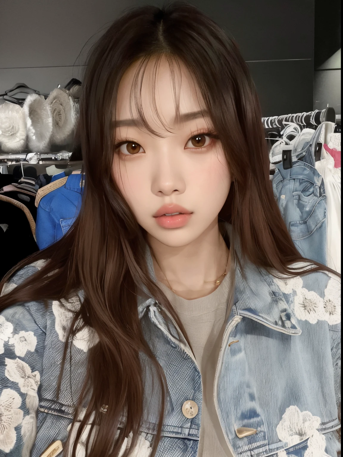 Curly Asian woman with long hair, vestindo uma jaqueta jeans, jennie blackpink, Lalisa Manobal, Parque Roseanne do Blackpink, jossi do blackpink, Lalisa Manoban do Blackpink, Jinyoung Canela, Heonhwa Choe, Parque Ji-min, Gongbi, Ulzzang, Wenfei Ye, gemma chen, Lee Ji-eun