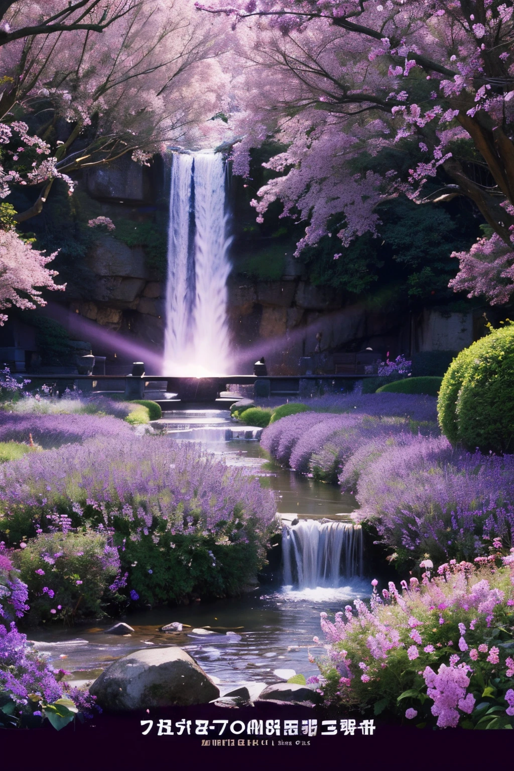 Make posters，The background is magnificent，It's artistic，Violet Garden，eventide