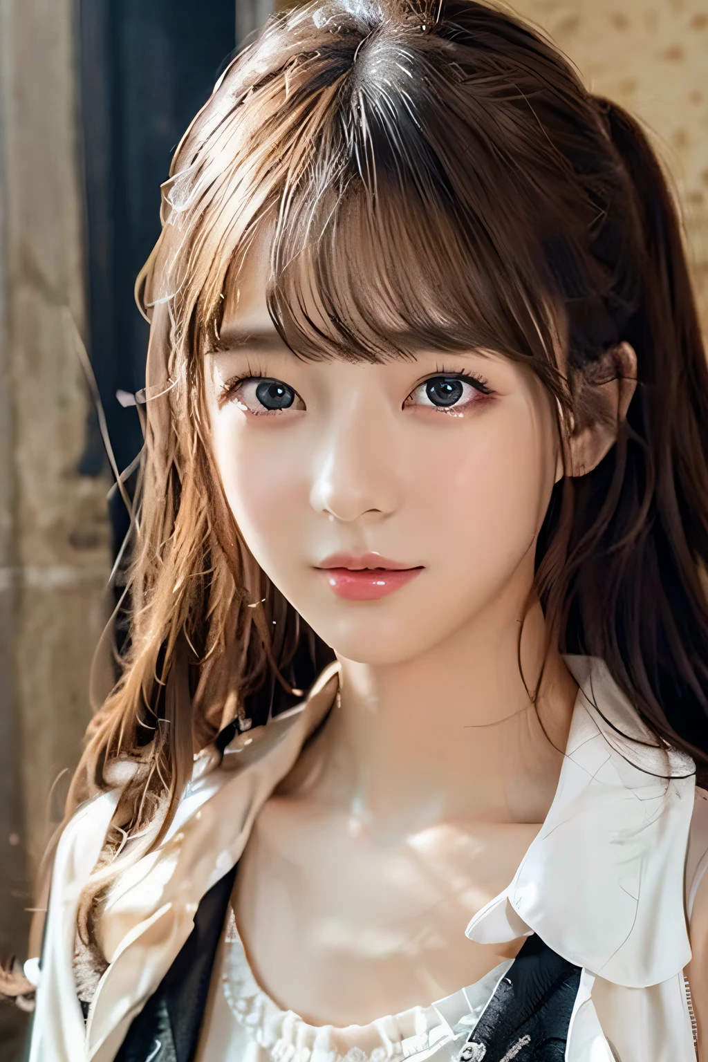 Focus on people。Create and express the best shining composition of the person in a realistic way。((masterpiece))、(((top-quality)))、((ultra-detailliert))、(A hyper-realistic)、(highly detailed CGillustration)、(extremely delicate and beautiful)、Girl a masterpiece、top-quality、Realistic skin feeling、Realistic fabric、We will introduce a realist illustration focusing on the center front of girls with realistic and ultra-detailed eyes.。This is the absolute rule, and the following sentence expresses the image quality。 The greatest painter in human history meets an unparalleled beauty、It is the greatest masterpiece in the history of the Inuiku Ichigo, which depicts the most beautiful figure of a lifetime.。 Create stunning anime artwork that is currently trending on seaStation、Introducing exquisite beauty and seductive aesthetics。