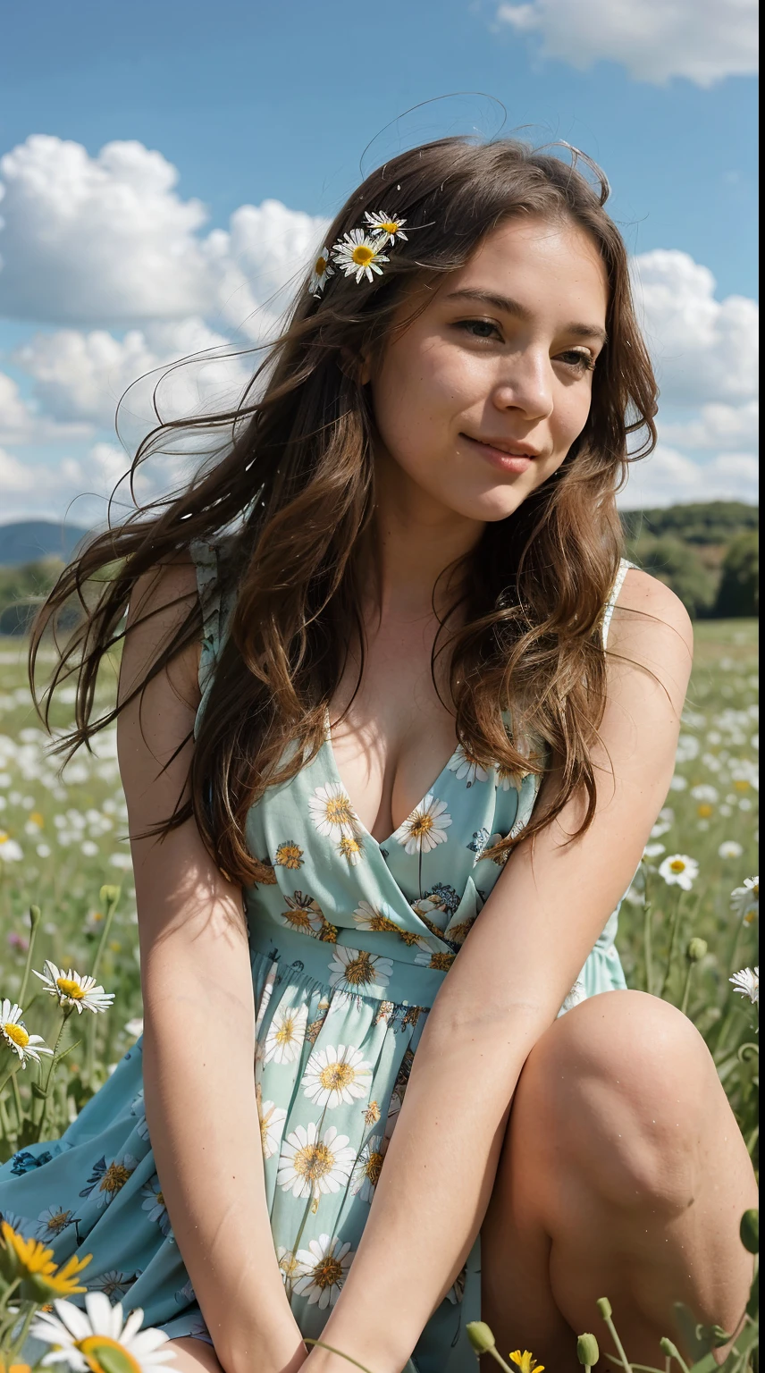 Girl lying on the grass 