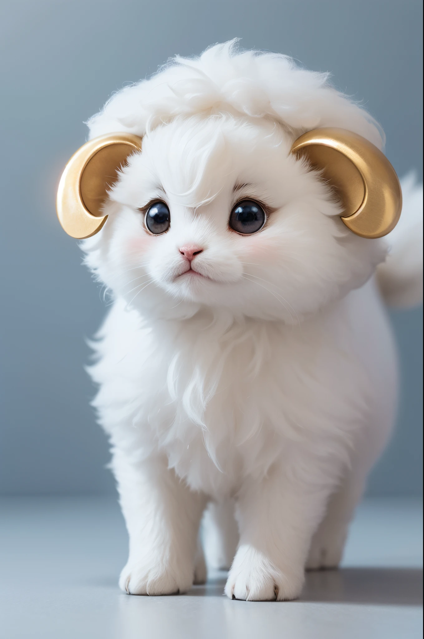 8K,Cute little surreal pure white sheep with golden eyes wearing a gi、Chibi、Adorable and fluffy、Logo Design、comic strip、cinematic lighting effect、A charming、3D Vector Art、Cute and quirky、Fantasyart、bokeh dof、handdraw、digitial painting、Soft lighting、Isometric style、4K resolution、photo realistic render、Highly detailed clean、Vector image、A photorealistic masterpiece、professional photograpy、Simple space background、Flat white background、 isometry、vivid vector