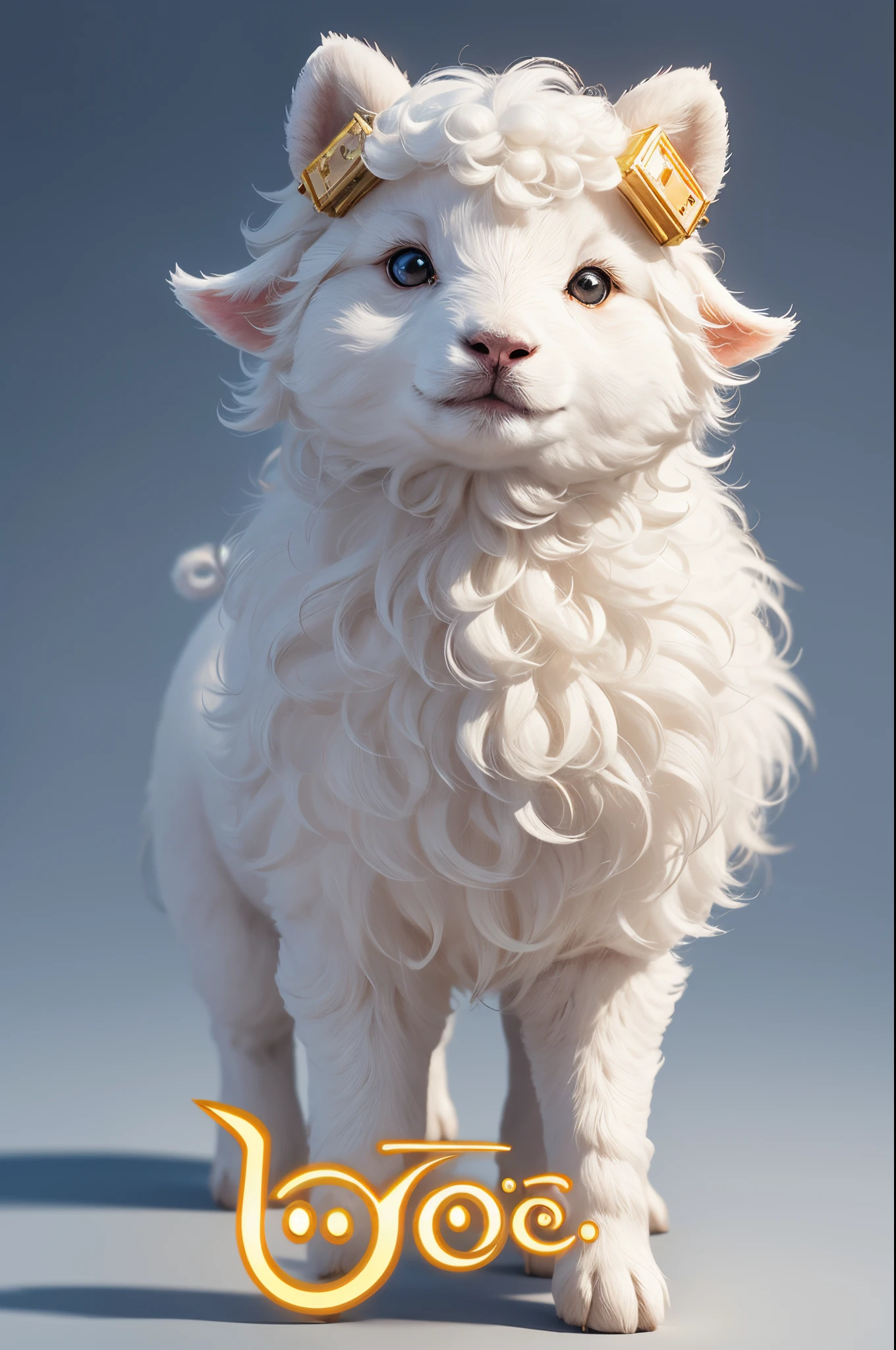 8K,Cute little surreal pure white sheep with golden eyes wearing a rough costume、Chibi、Adorable and fluffy、Stand on two legs,Logo Design、comic strip、cinematic lighting effect、A charming、3D Vector Art、Cute and quirky、Fantasyart、bokeh dof、handdraw、digitial painting、Soft lighting、Isometric style、4K resolution、photo realistic render、Highly detailed clean、Vector image、A photorealistic masterpiece、professional photograpy、Simple space background、Flat white background、 isometry、vivid vector,