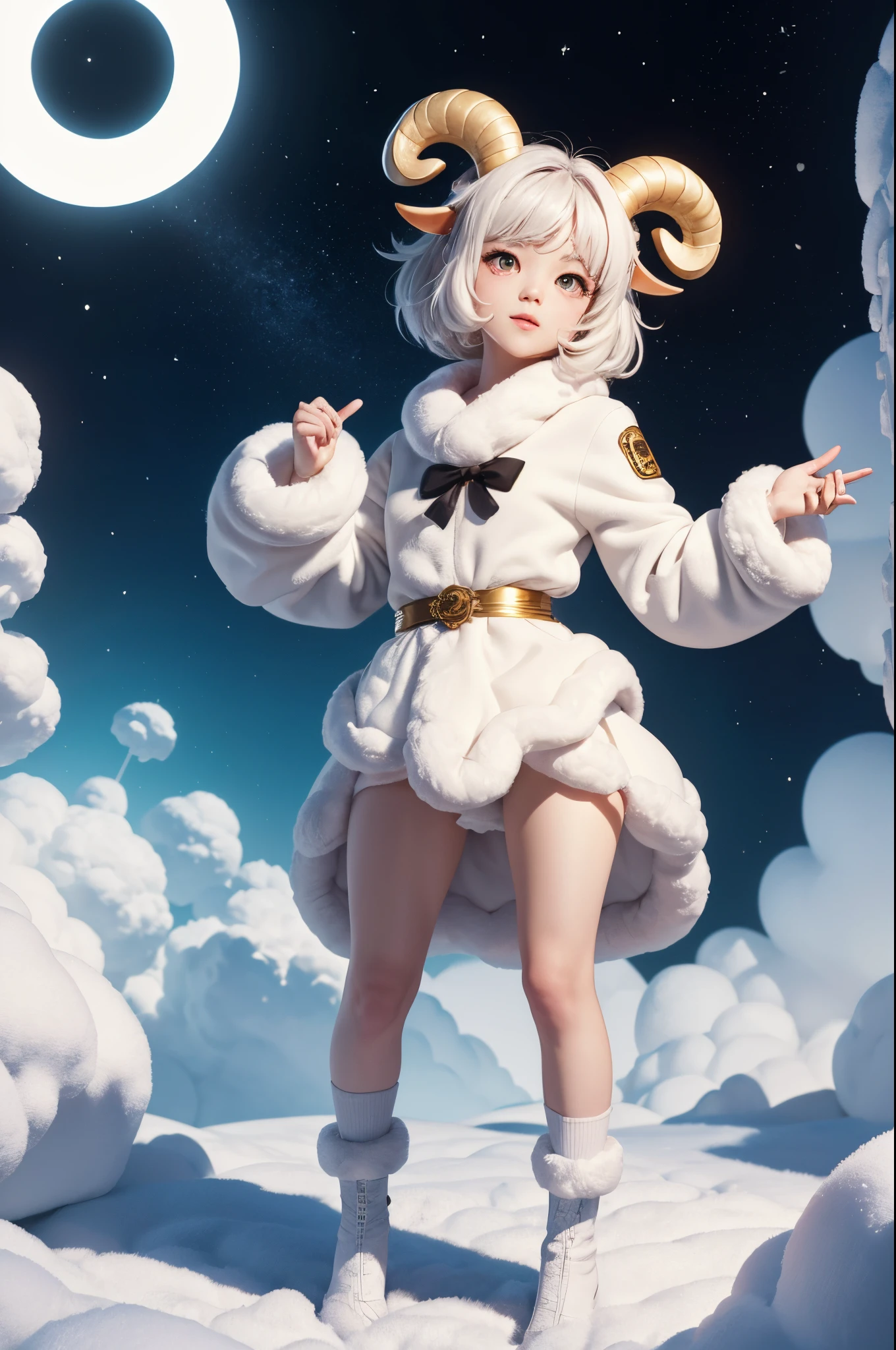 8K,1animal,Cute little surreal pure white sheep with golden eyes wearing a rough costume、pure white male sheep,Chibi、Adorable and fluffy、Stand on two legs,Logo Design、comic strip、cinematic lighting effect、A charming、3D Vector Art、Cute and quirky、Fantasyart、bokeh dof、handdraw、digitial painting、Soft lighting、Isometric style、4K resolution、photo realistic render、Highly detailed clean、Vector image、A photorealistic masterpiece、professional photograpy、Simple space background、Flat white background、 isometry、vivid vector,