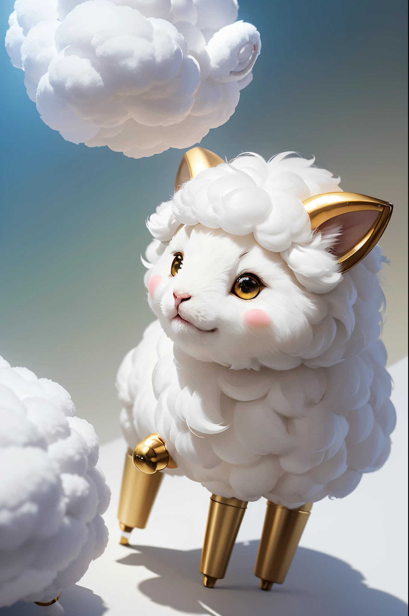8K,1animal,single body,Cute little surreal pure white sheep with golden eyes wearing a rough costume、pure white male sheep,Chibi、Adorable and fluffy、Stand on two legs,Logo Design、comic strip、cinematic lighting effect、A charming、3D Vector Art、Cute and quirky、Fantasyart、bokeh dof、handdraw、digitial painting、Soft lighting、Isometric style、4K resolution、photo realistic render、Highly detailed clean、Vector image、A photorealistic masterpiece、professional photograpy、Simple space background、Flat white background、 isometry、vivid vector,in woods,