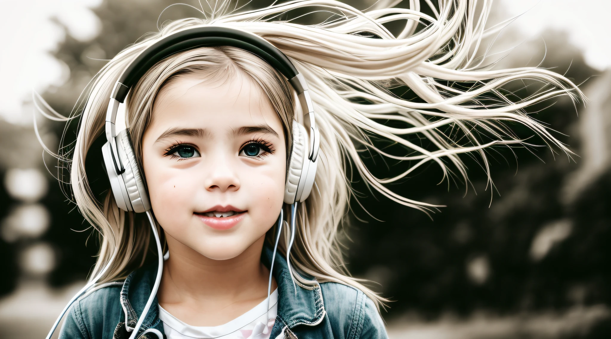 foto em preto e branco de uma com fones de ouvido, meninao fones de ouvido, Listening to music, vibing to music, Usando fones de ouvido, Fones de ouvido ligados, com fones de ouvido, music in the air, listening to godly music, foto de retrato em close-up, usando fones de ouvido pretos, fotografia retrato 4K, 4k Greyscale HD fotografia, headphones on head, alexa grace, jamming to music
