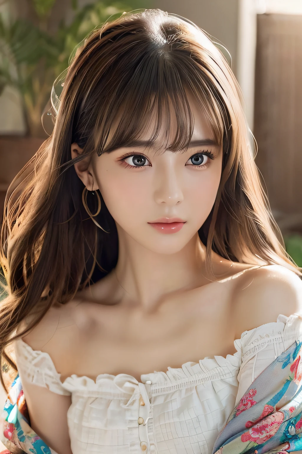 (Detailed skin:1.2),(Shiny skin:1.1),8K,Highest quality, masterpiece, Ultra-high resolution,(Realistic:1.4), RAW Photos,(Soft saturation:1),(Fair skin:1.2),Half-Japanese beauty,repair,20 years, Light brown hair,Random Hairstyles, （Long Hair:1.2), Asymmetrical Hair, (Pretty face:1.4), (Large Breasts, Tight waist,Big firm hips:1.2), Beautiful lighting, (sexy mini dress:1.2),(Highly detailed face, Highly detailed lips, fine grain, double eyelid,Highly detailed and evenly balanced eyes), （Sharp focus:1.2）, （Perfect Anatomy:1.2),(Beautiful woman with perfect figure: 1.2）、(Exposing cleavage)、(Random sexy poses)，(Accentuate your leg lines:1.1)、Sharp Eyes,smile,(Full Body Shot:1.2),Standing Pose,(Blur the background:1.2)