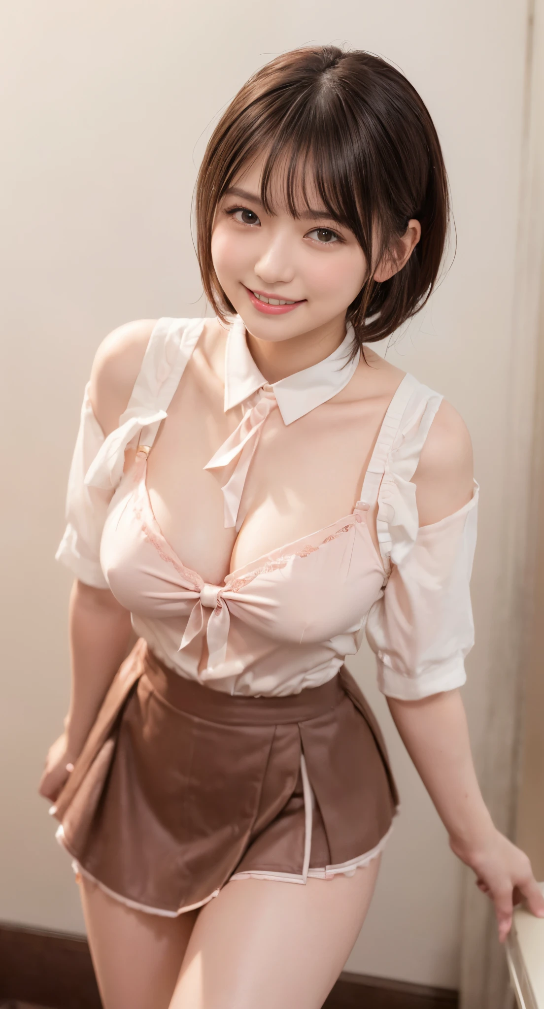 ((((Bob Curl Hair、Hotel MiraCosta、natta、Erotic lighting、Beautiful nipple、fullnude、Touching her pussy with her fingers and making it feel good、Good Style、Embarrassing、red blush、embarrassed from)))),(((((show off panty,Skirt flipping in the wind、Suspender Skirt))))),((At Disneyland、frombelow))、masutepiece, 1girl in, best qualtiy, Ultra Detail, (shiny), (Small)、(((with blush cheeks,A slender))),Ray tracing,Perfect Lighting, (milky skin:1.2),reflection, up looking_で_viewer, blush, bow ribbon, yellow_Eyes, White choker, Low_Twin-tailed、Japan's cutest 28-year-old beautiful girl、Small ribbons in the hair、Contrast Legs、Looks fun、glad、ecstacy、(NSFW,Hanging skirt,Show off ,Feels、ecstacy、A smile:1.3)