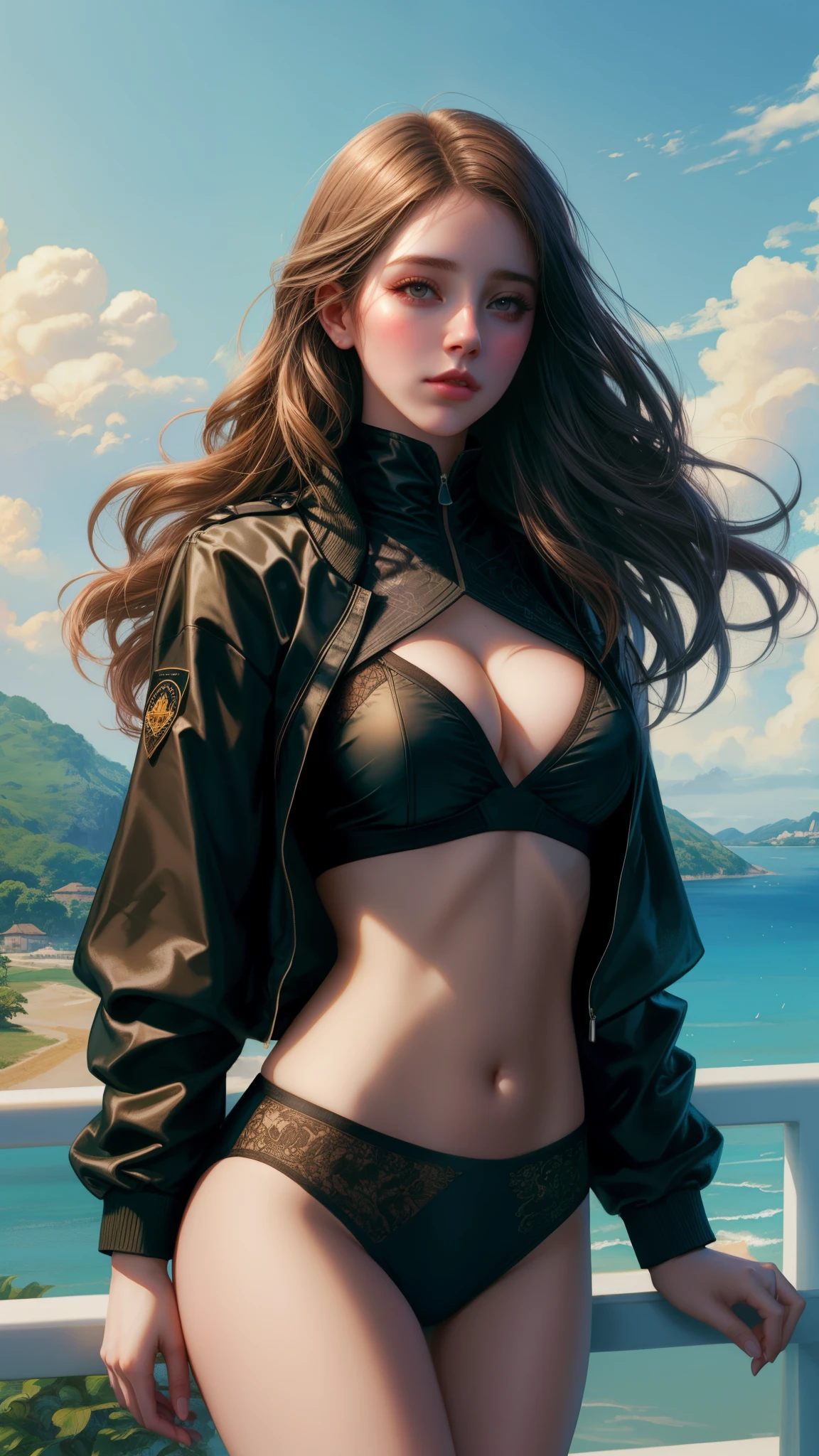 um desenho de uma mulher com um horizonte da cidade no fundo, Sem estilo Charlie Bowater, Charlie Bowater Estilo de Arte, a beautiful artwork illustration, Estilo Charlie Bowater, high contrast illustrations, Neoartcore e Charlie Bowater, Jen Bartel, Em Estilo de Laurie Greasley, Laurie Greasley, arte vetorial em preto e branco, high contrast illustration