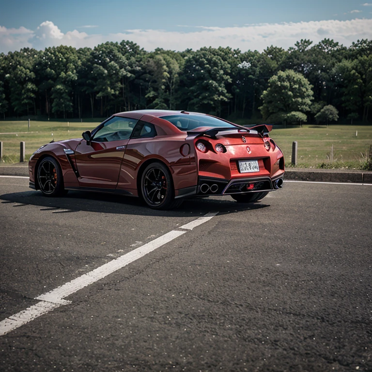 Nissan gtr on signal side back View