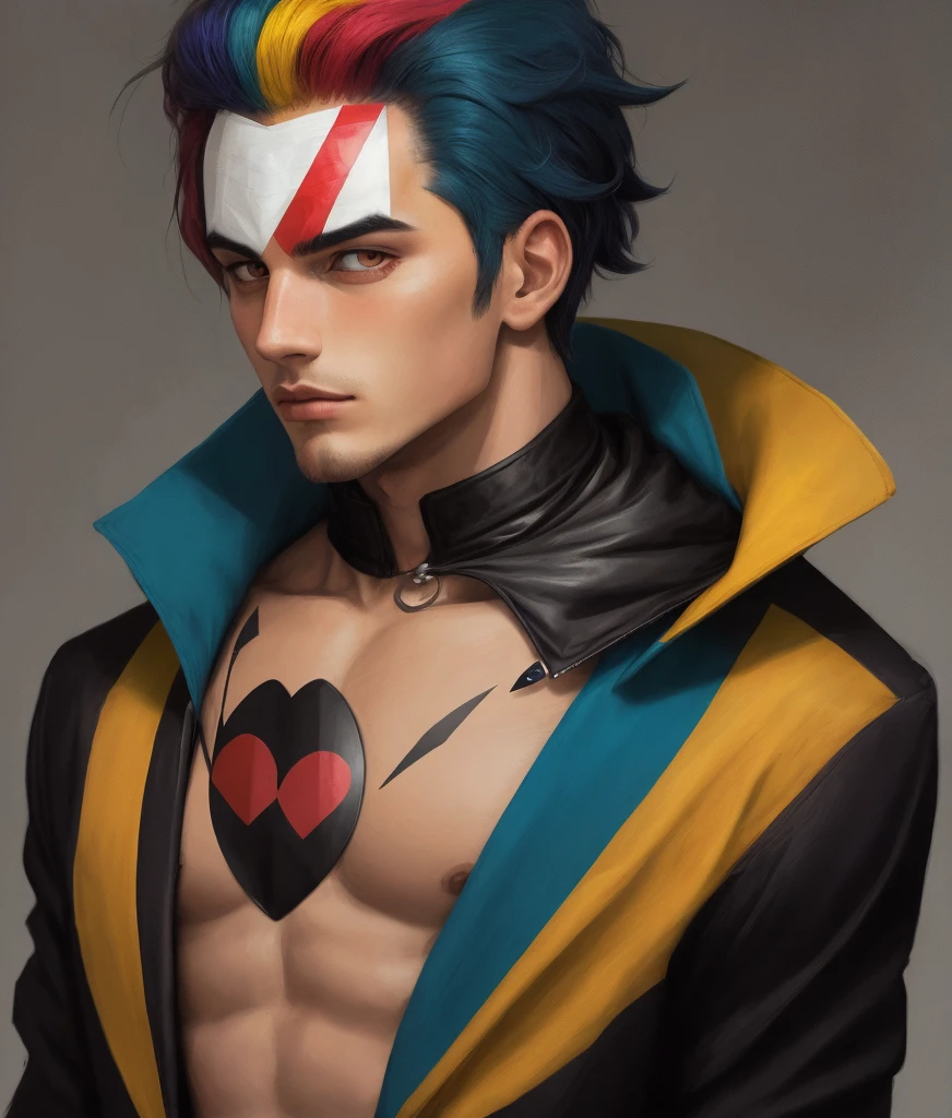 Colorful harlequin guy
