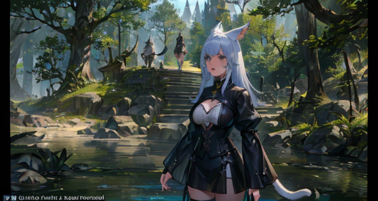 female model in front of a castle and mountain landscape holding onto a balcony railing, lewd face, a girl with a cat ears and a bow, female furry mini cute style, a drawing of a debauchery priest many cultist of aphrodite, pudica pose gesture, small cute outline, cell shaded adult animation, sketchy artstyle, holo is a wolf girl, fursona furry art commission, oc commission, lineart, fursona commission, cute!! chibi!!! catgirl, anime catgirl, fox from league of legends chibi, commission for high res, cute anime catgirl, clean anime outlines, full body zenkai! asuka suit, gesture drawn, holding a pudica pose, body pose!, full body drawing, realistic body proportions, full character body, full body concept, full body; front view, female full body, realistic proportions!!, entire body