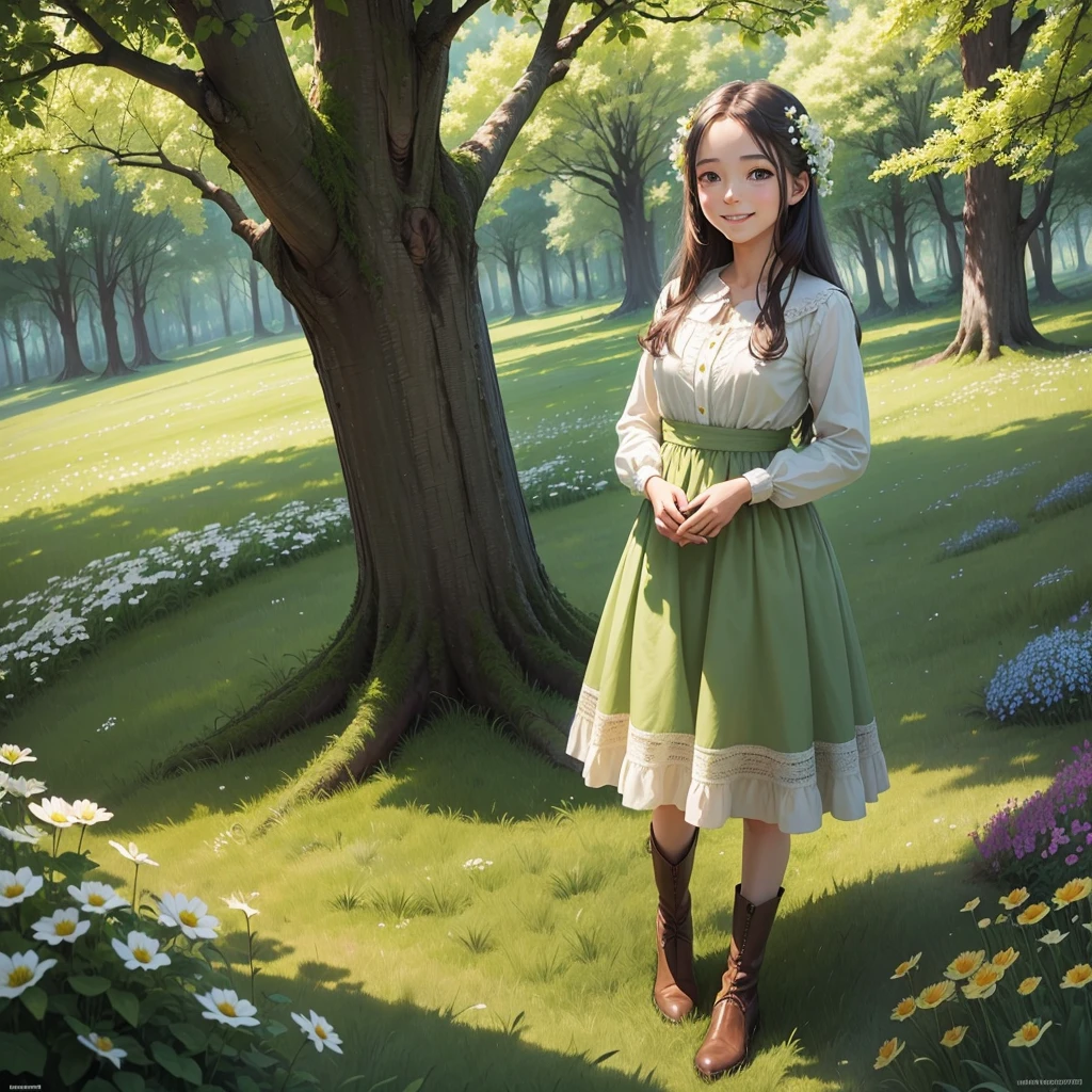 Nature lover, Flowers, Trees, Animals, Forest, Meadow, Environment, Girl, Harmony, Hands, Plants, Smiling, Expression, Natural, Colorful, Elegant, Beautiful, Elements, Eco-friendly, Quiet, Nature, In nature, Grassland, Green, Collaboration, Amid nature, Natural beauty, One with nature, Natural landscape, Essence of nature.