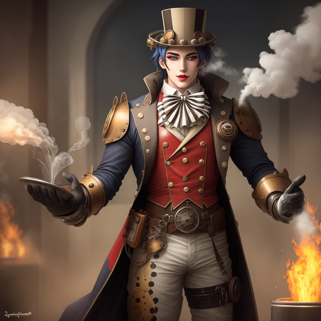 Steam punk harlequin guy