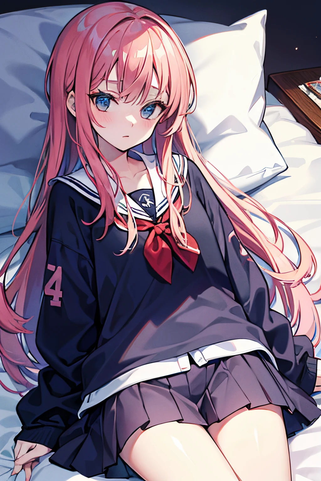 Girl with pink hair, long twin-tail hairstyle, small bushy eyebrows, dressed in gothic ta outfit, loli(Zankuro) drawing style by zankuro artist, Zancrow style, image uploaded to R34, moving her skirt to show her wet vagina with semen, sitting inside a car, with an angry face and teary eyes