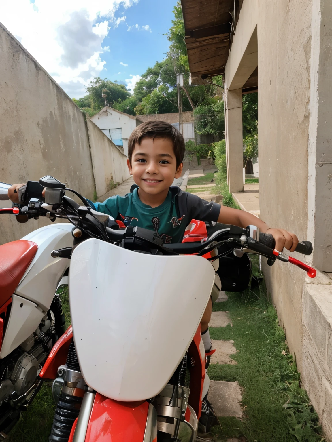 Menino de moto